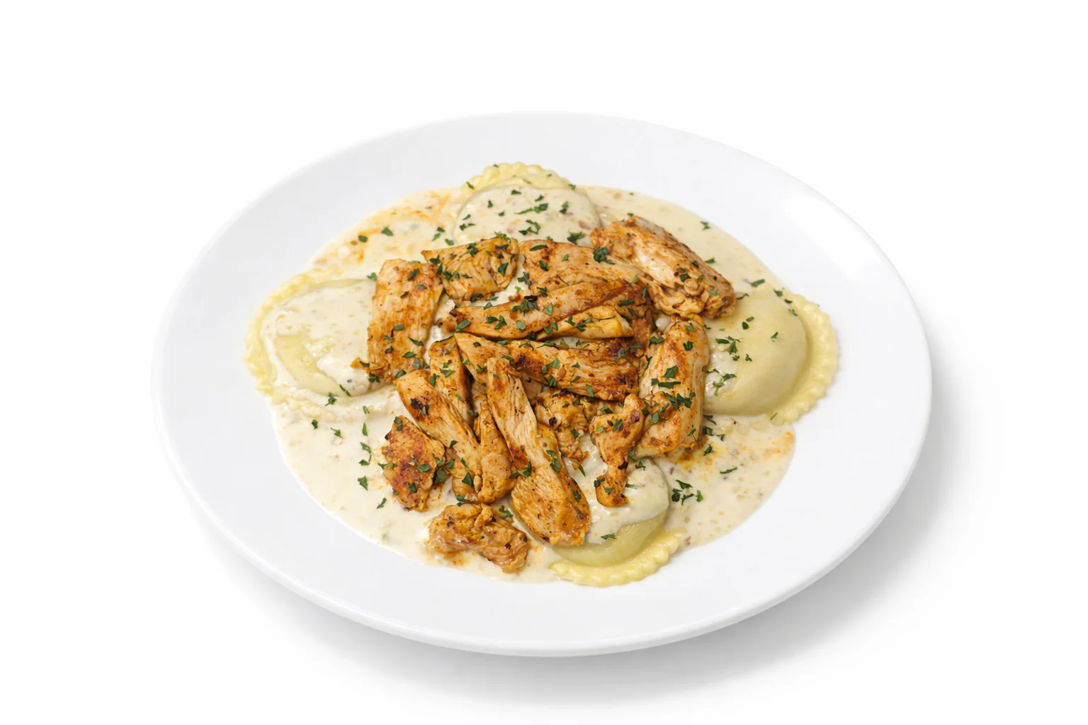 PROTEIN PLUS! GRILLED CHICKEN ALFREDO RAVIOLI